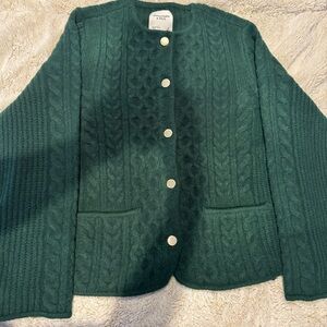Abercrombie and fitch novelty button cable sweater jacket.